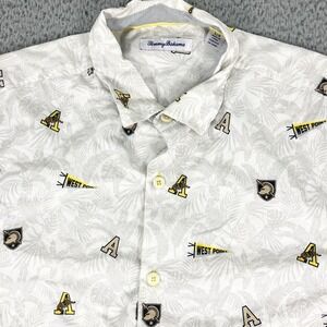 Tommy Bahama West Point Shirt Mens Large White NCAA Football Hawaiian